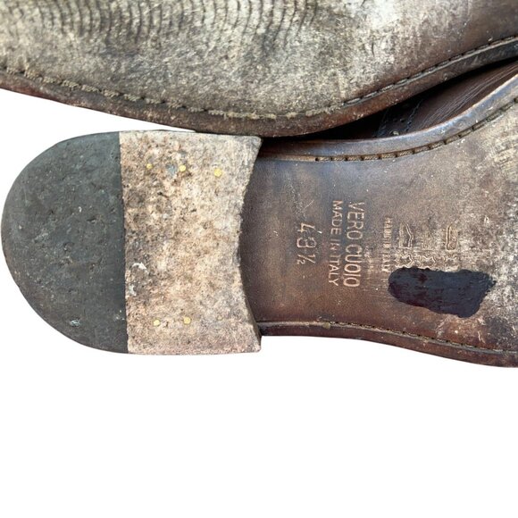 John Bakers Brown Leather Semi Brogue Double Monk Strap Shoes Mens 43.5 US 10 main image 10